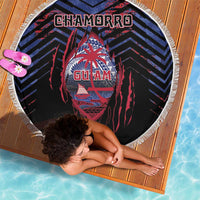 Guam Beach Blanket Chamorro Seal Tribal Scratch Design - Polynesian Pride