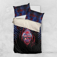 Guam Bedding Set Chamorro Seal Tribal Scratch Design - Polynesian Pride