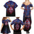 Personalised Guam Family Matching Summer Maxi Dress and Hawaiian Shirt Chamorro Seal Tribal Scratch Design - Polynesian Pride