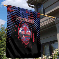 Guam Garden Flag Chamorro Seal Tribal Scratch Design - Polynesian Pride