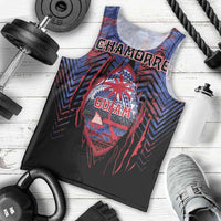 Personalised Guam Men Tank Top Chamorro Seal Tribal Scratch Design - Polynesian Pride