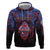 Personalised Guam Zip Hoodie Chamorro Seal Tribal Scratch Design - Polynesian Pride