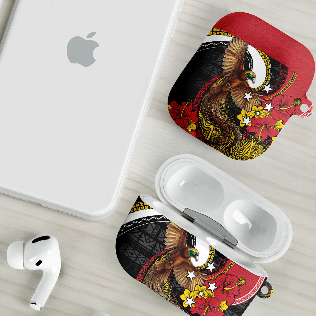 Papua New Guinea Language Week AirPods Case Bird Of Paradise Tribal Floral Pattern