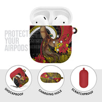 Papua New Guinea Language Week AirPods Case Bird Of Paradise Tribal Floral Pattern