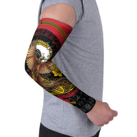 Personalised Papua New Guinea Language Week Arm Sleeves Bird Of Paradise Tribal Floral Pattern DT05 - Polynesian Pride