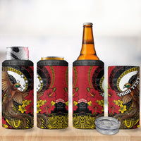 Personalised Papua New Guinea Language Week 4 in 1 Can Cooler Tumbler Bird Of Paradise Tribal Floral Pattern