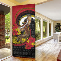 Personalised Papua New Guinea Language Week Door Cover Bird Of Paradise Tribal Floral Pattern