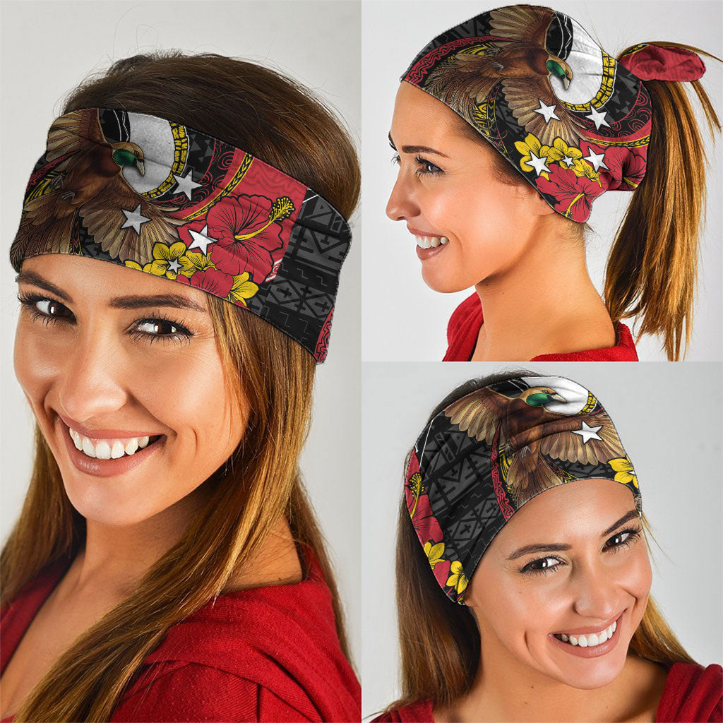 Papua New Guinea Language Week Neck Gaiter Bird Of Paradise Tribal Floral Pattern