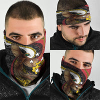 Papua New Guinea Language Week Neck Gaiter Bird Of Paradise Tribal Floral Pattern