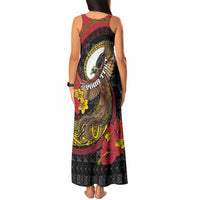 Personalised Papua New Guinea Language Week Tank Maxi Dress Bird Of Paradise Tribal Floral Pattern