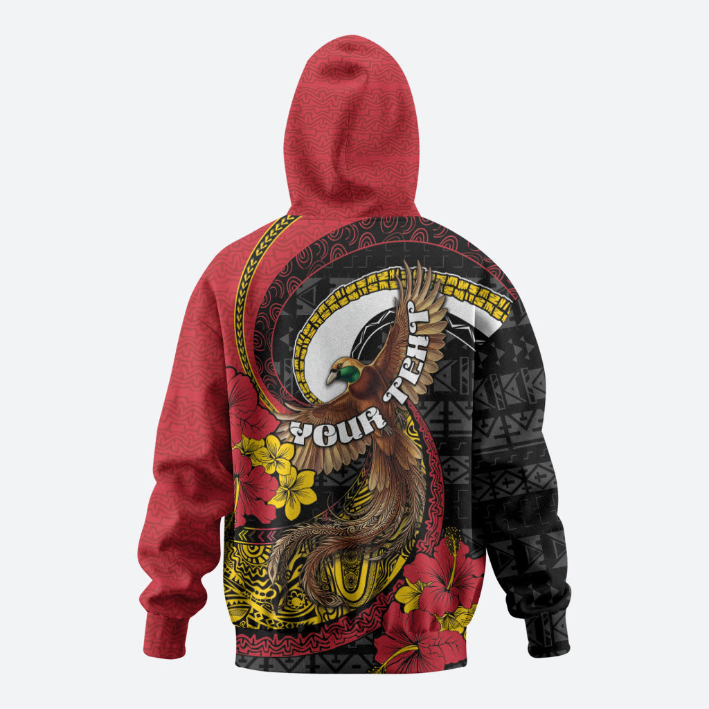 Personalised Papua New Guinea Language Week Zip Hoodie Bird Of Paradise Tribal Floral Pattern DT05 - Polynesian Pride