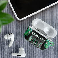 Aotearoa Ngati Awa AirPods Case Maori Tribal Green Marble Paua Shell Pattern