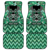 Aotearoa Ngati Awa Car Mats Maori Tribal Green Marble Paua Shell Pattern