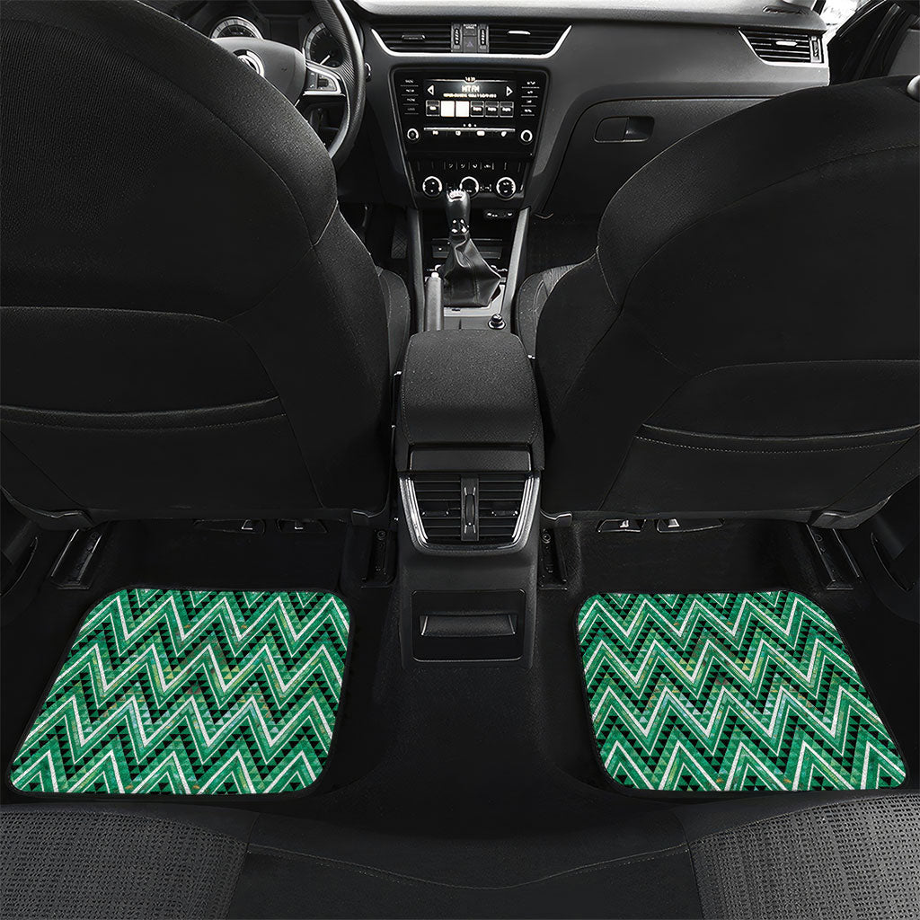 Aotearoa Ngati Awa Car Mats Maori Tribal Green Marble Paua Shell Pattern