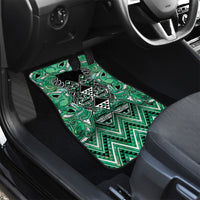 Aotearoa Ngati Awa Car Mats Maori Tribal Green Marble Paua Shell Pattern