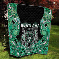 Aotearoa Ngati Awa Quilt Maori Tribal Green Marble Paua Shell Pattern