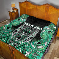 Aotearoa Ngati Awa Quilt Maori Tribal Green Marble Paua Shell Pattern