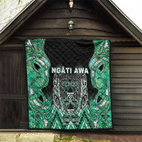 Aotearoa Ngati Awa Quilt Maori Tribal Green Marble Paua Shell Pattern