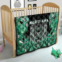 Aotearoa Ngati Awa Quilt Maori Tribal Green Marble Paua Shell Pattern