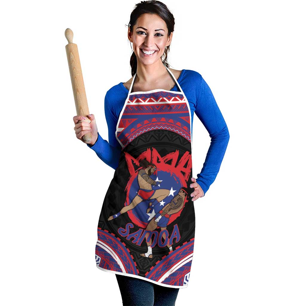 Samoa Mixed Martial Arts Apron Flying Knee Of Samoan - Polynesian Pride