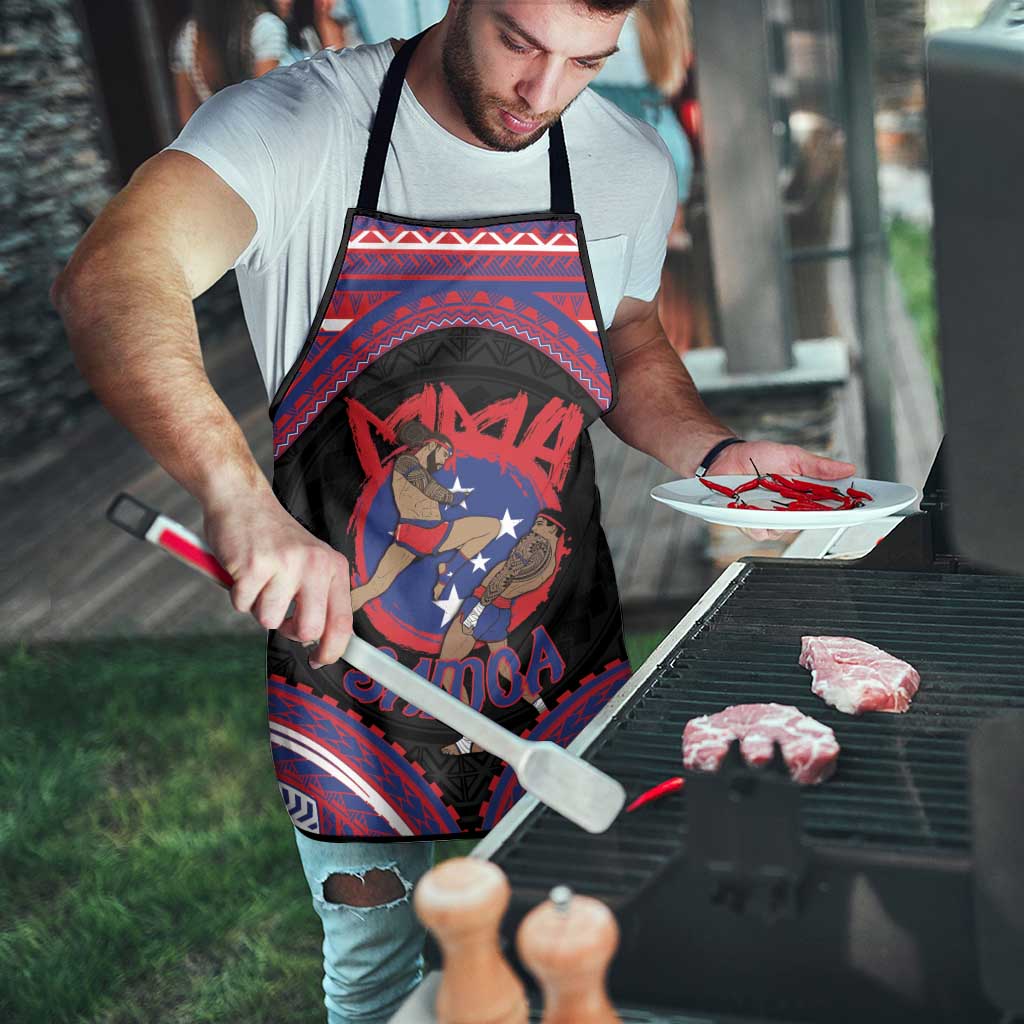 Samoa Mixed Martial Arts Apron Flying Knee Of Samoan - Polynesian Pride