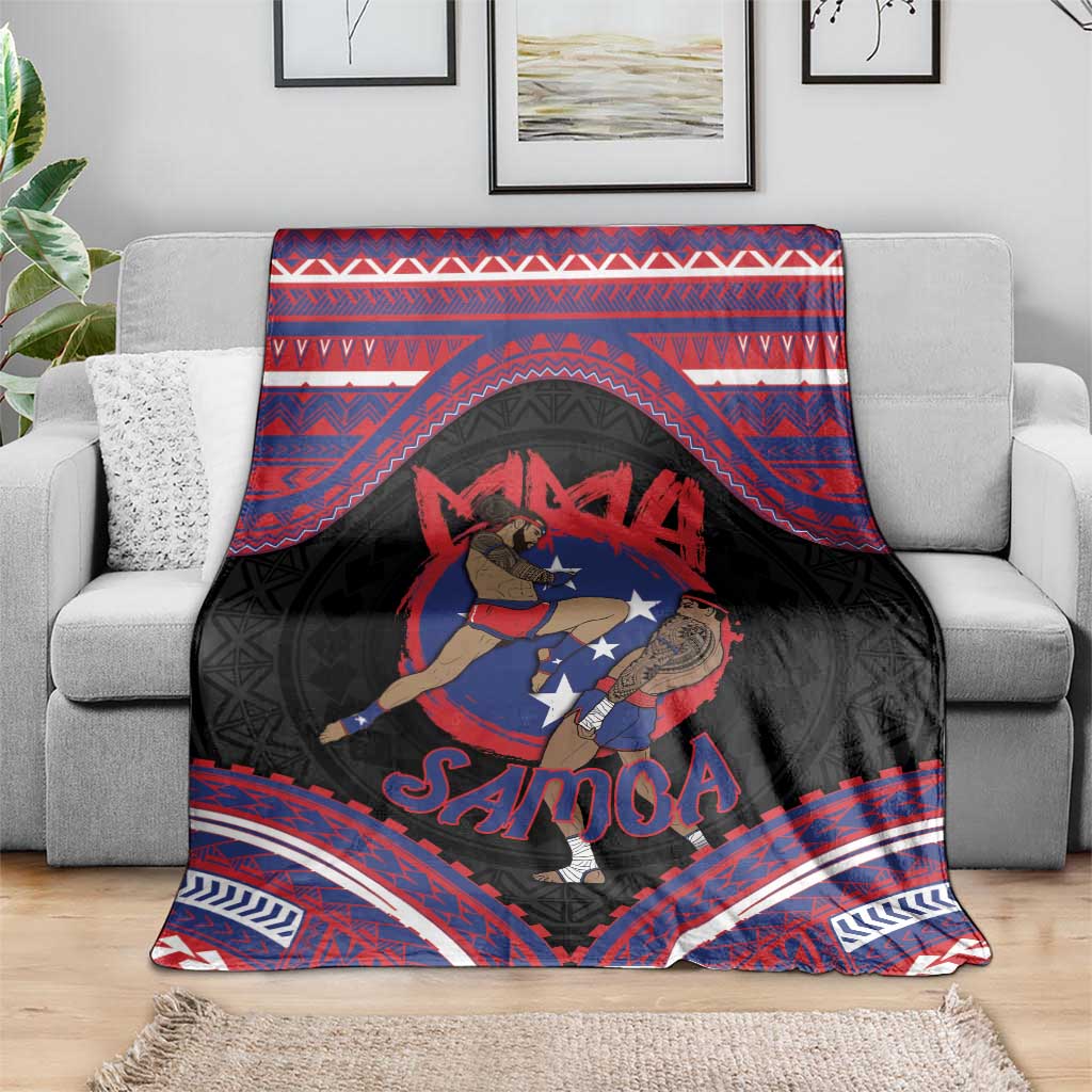 Samoa Mixed Martial Arts Blanket Flying Knee Of Samoan - Polynesian Pride