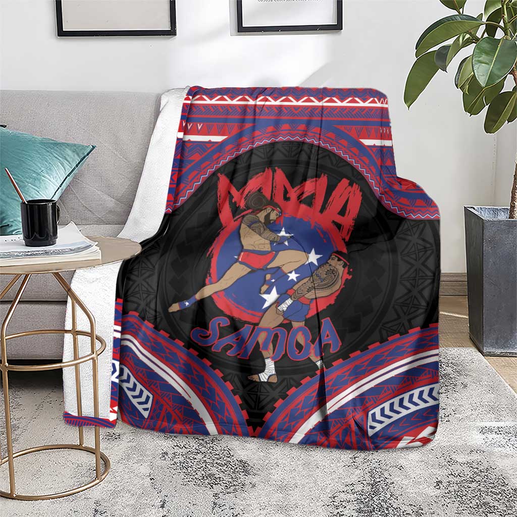Samoa Mixed Martial Arts Blanket Flying Knee Of Samoan - Polynesian Pride