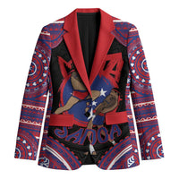 Personalised Samoa Mixed Martial Arts Blazer Flying Knee Of Samoan - Polynesian Pride