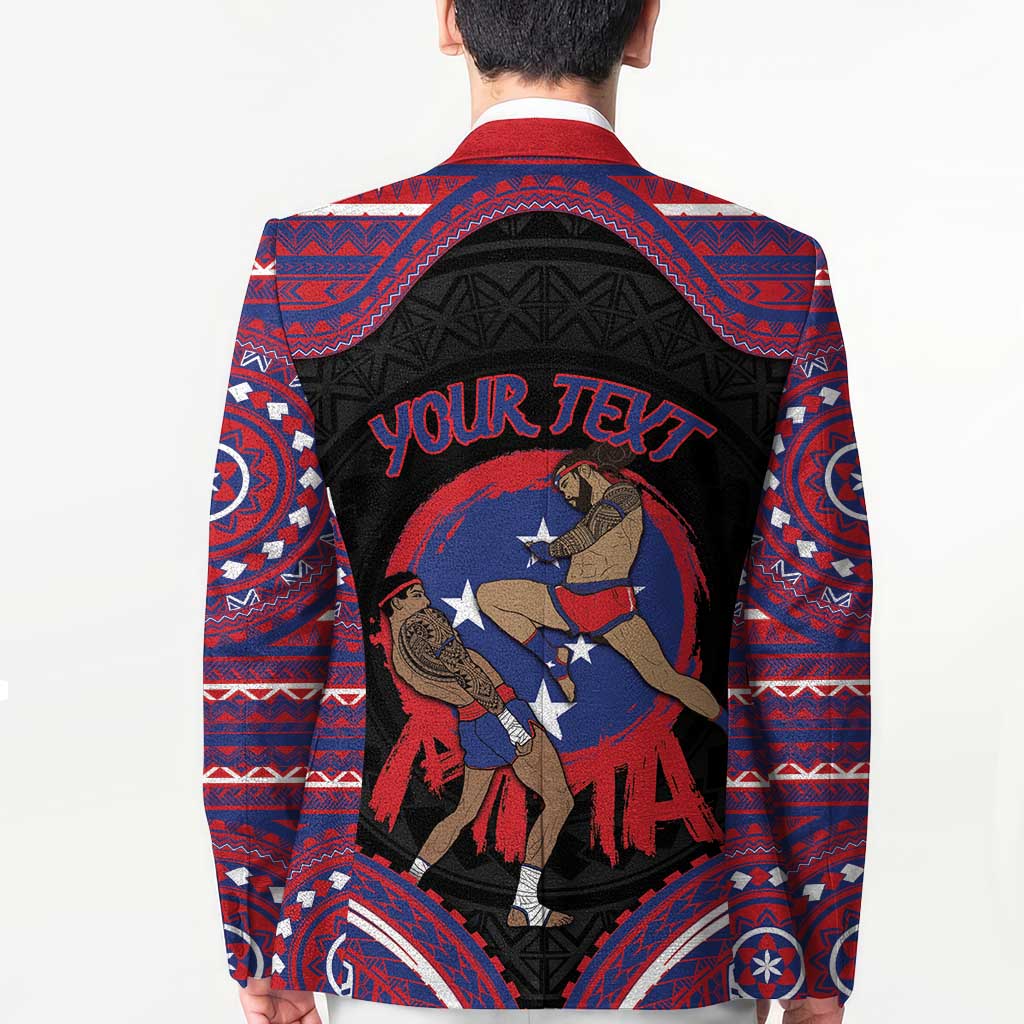 Personalised Samoa Mixed Martial Arts Blazer Flying Knee Of Samoan - Polynesian Pride