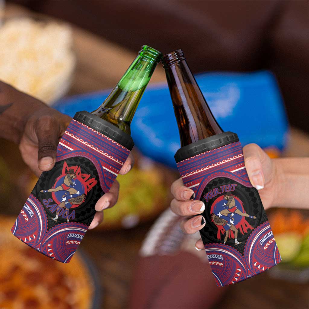 Personalised Samoa Mixed Martial Arts 4 in 1 Can Cooler Tumbler Flying Knee Of Samoan - Polynesian Pride