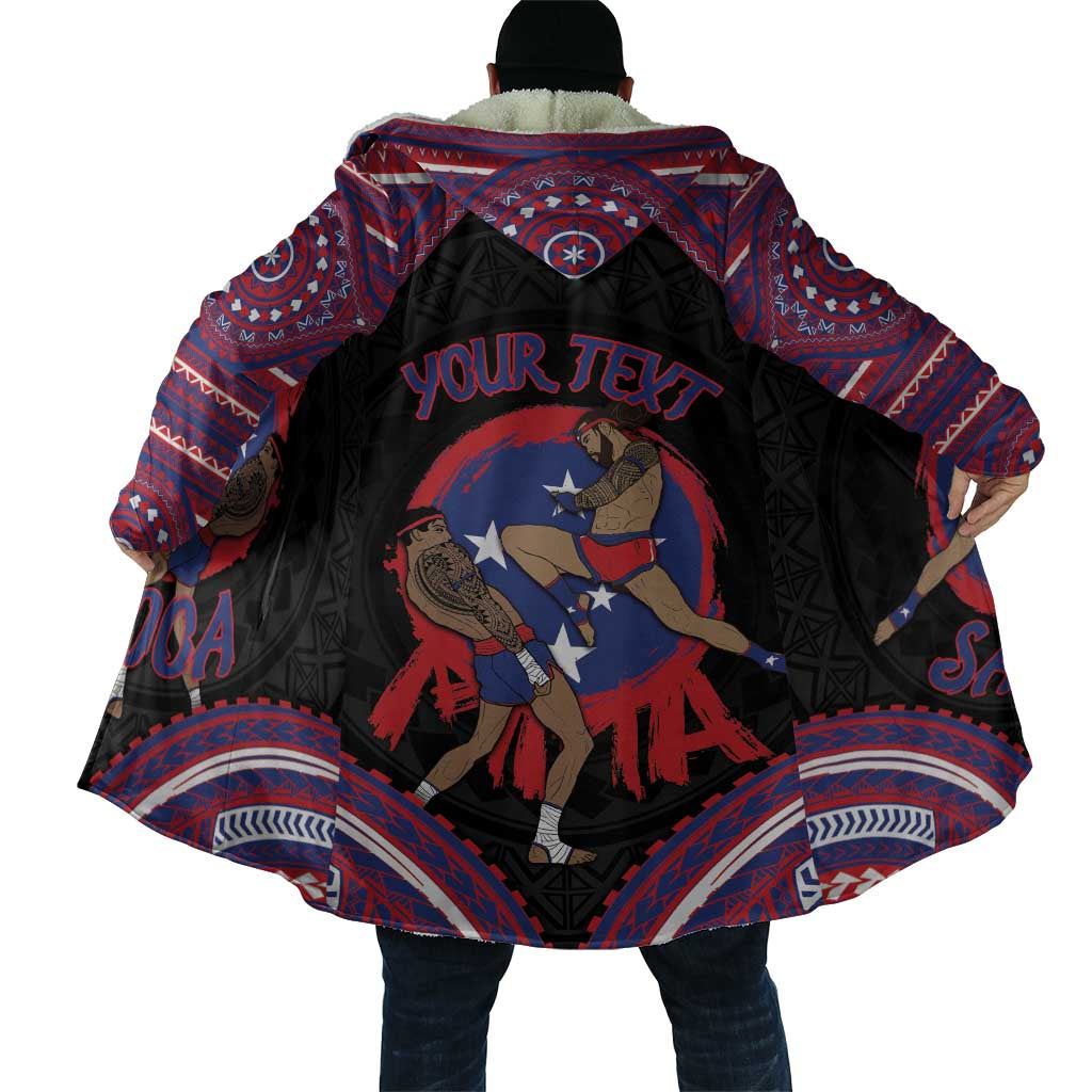Personalised Samoa Mixed Martial Arts Cloak Flying Knee Of Samoan - Polynesian Pride