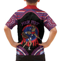 Personalised Samoa Mixed Martial Arts Family Matching Puletasi and Hawaiian Shirt Flying Knee Of Samoan DT05 - Polynesian Pride
