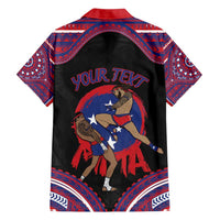 Personalised Samoa Mixed Martial Arts Family Matching Puletasi and Hawaiian Shirt Flying Knee Of Samoan DT05 - Polynesian Pride