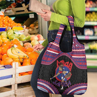 Samoa Mixed Martial Arts Grocery Bag Flying Knee Of Samoan - Polynesian Pride