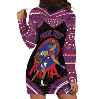 Personalised Samoa Mixed Martial Arts Hoodie Dress Flying Knee Of Samoan - Polynesian Pride