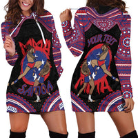 Personalised Samoa Mixed Martial Arts Hoodie Dress Flying Knee Of Samoan - Polynesian Pride