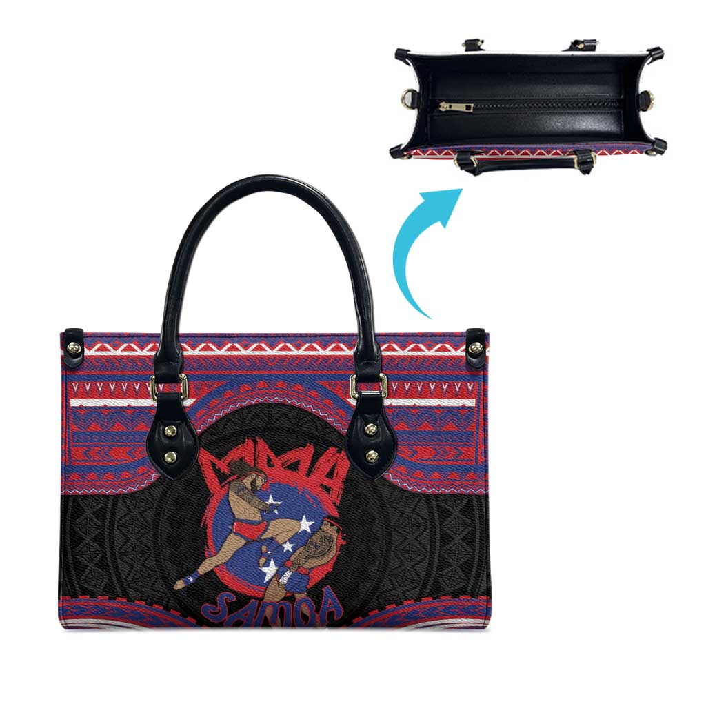 Samoa Mixed Martial Arts Leather Bag Flying Knee Of Samoan - Polynesian Pride