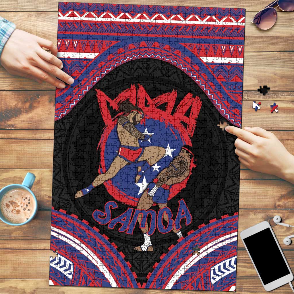 Samoa Mixed Martial Arts Puzzle Flying Knee Of Samoan - Polynesian Pride