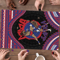 Samoa Mixed Martial Arts Puzzle Flying Knee Of Samoan - Polynesian Pride