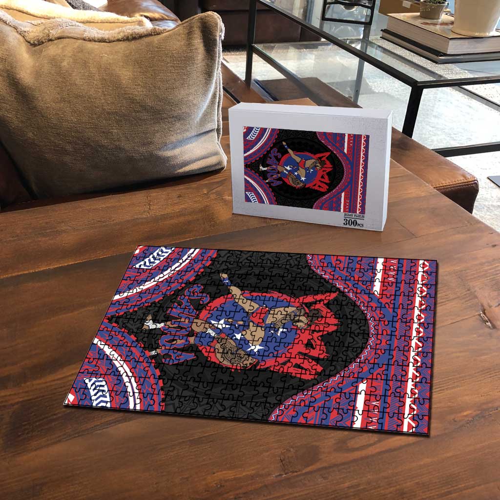 Samoa Mixed Martial Arts Puzzle Flying Knee Of Samoan - Polynesian Pride