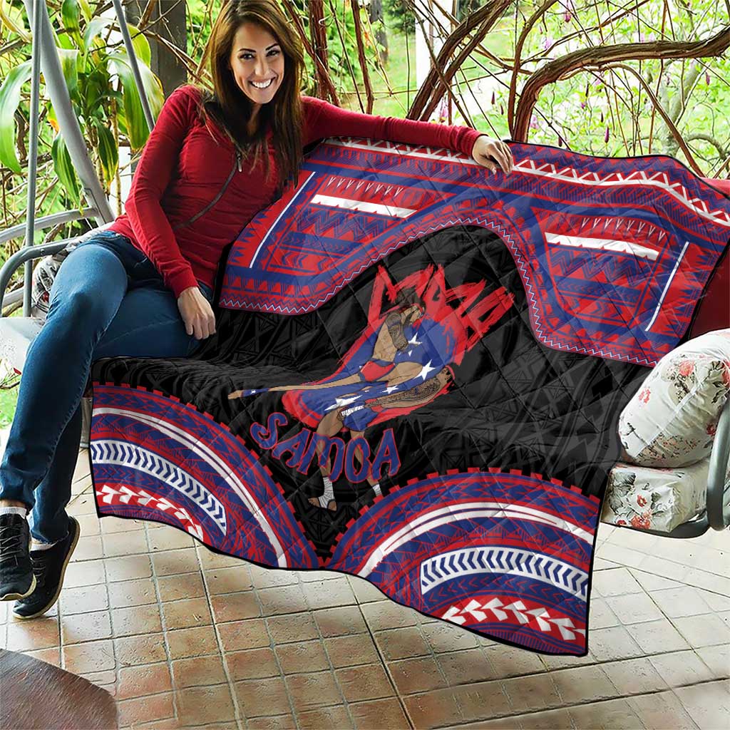 Samoa Mixed Martial Arts Quilt Flying Knee Of Samoan - Polynesian Pride