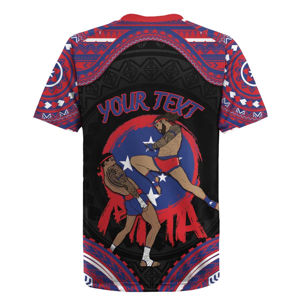 Personalised Samoa Mixed Martial Arts Rugby Jersey Flying Knee Of Samoan - Polynesian Pride