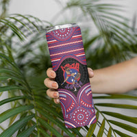 Personalised Samoa Mixed Martial Arts Skinny Tumbler Flying Knee Of Samoan - Polynesian Pride