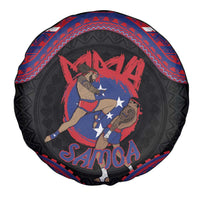 Samoa Mixed Martial Arts Spare Tire Cover Flying Knee Of Samoan - Polynesian Pride
