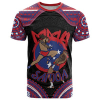 Personalised Samoa Mixed Martial Arts T Shirt Flying Knee Of Samoan - Polynesian Pride