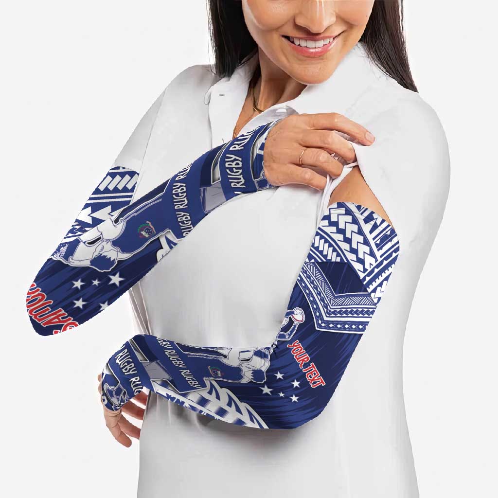 Personalised Samoa Rugby Arm Sleeves Pacific Warrior Glory - Polynesian Pride