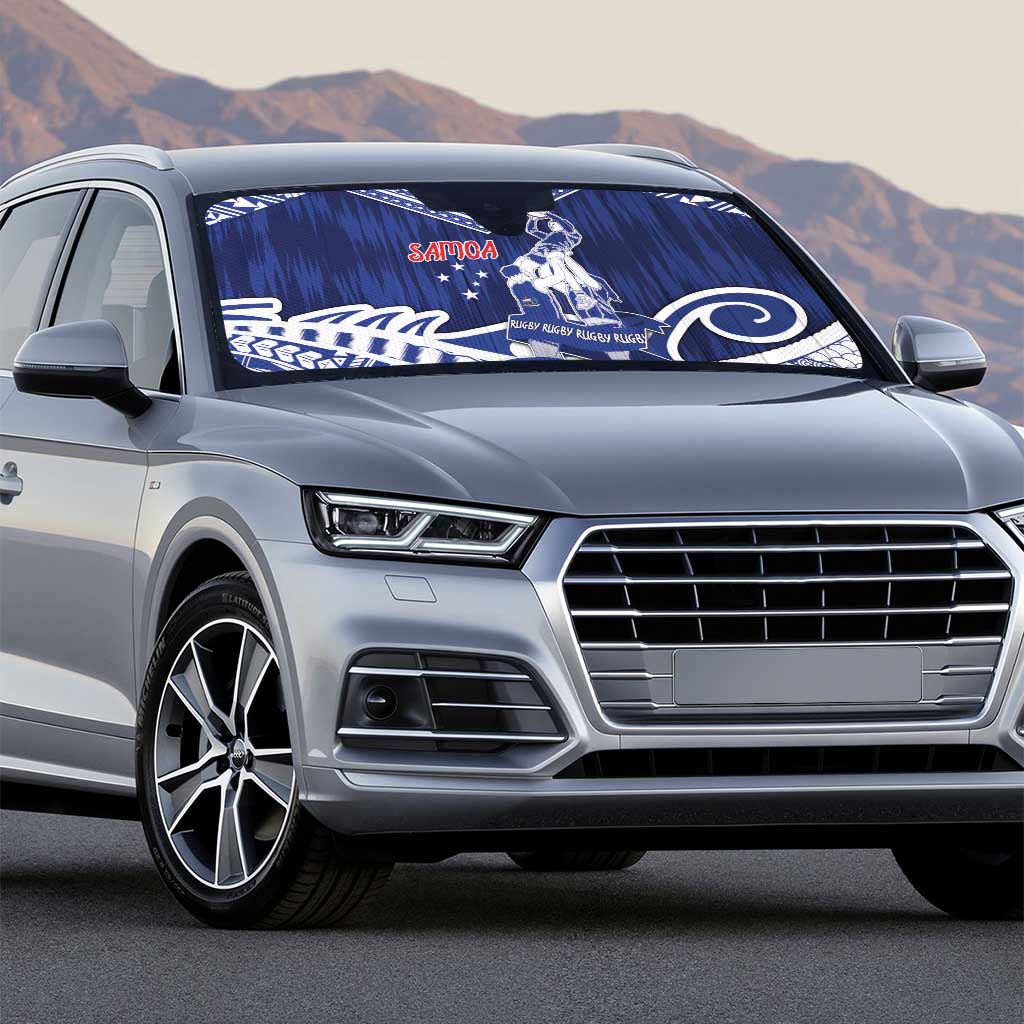 Samoa Rugby Auto Sun Shade Pacific Warrior Glory - Polynesian Pride