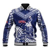 Personalised Samoa Rugby Baseball Jacket Pacific Warrior Glory - Polynesian Pride