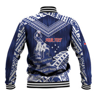 Personalised Samoa Rugby Baseball Jacket Pacific Warrior Glory - Polynesian Pride