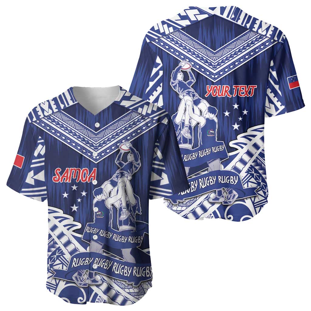 Personalised Samoa Rugby Baseball Jersey Pacific Warrior Glory - Polynesian Pride